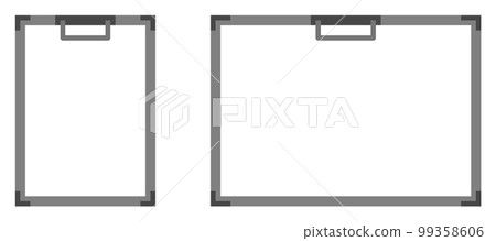 Illustration of a clipboard holding a notepad 99358606