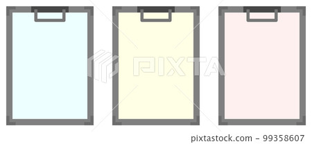 Illustration of a clipboard holding a notepad Illustration of a clipboard holding a notepad 99358607