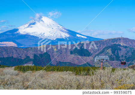 [箱根] 從大涌谷眺望富士山 99359075