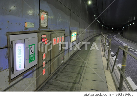 Tunnel fire extinguishing equipment Emergency telephone Emergency exit sign 99359463