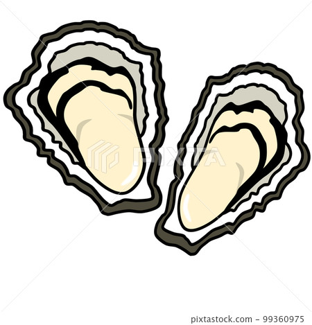 新鮮牡蠣的流行插圖 99360975