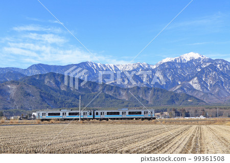 Otori Line Foothills of Northern Alps in winter Otori Line Foothills of Northern Alps in winter 99361508