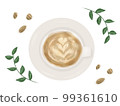 Cafe latte hand-drawn illustration 99361610