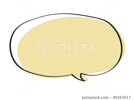 Illustration of a simple and fashionable hand-drawn speech bubble 99363017