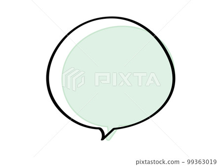 Illustration of a simple and fashionable hand-drawn speech bubble 99363019