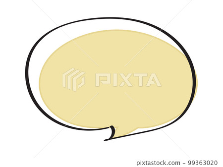 Illustration of a simple and fashionable hand-drawn speech bubble Illustration of a simple and fashionable hand-drawn speech bubble 99363020