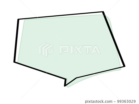 Illustration of a simple and fashionable hand-drawn speech bubble 99363029