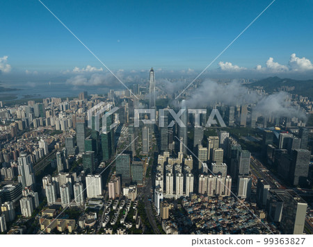 Aerial view of landscape in shenzhen city, China 99363827