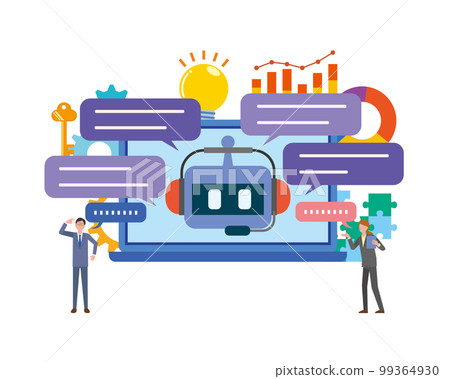 AI chatbot image illustration 99364930