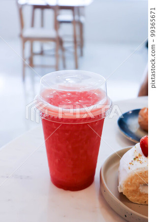 smoothie or strawberry yogurt smoothie, mixed berry smoothie and bakery 99365671