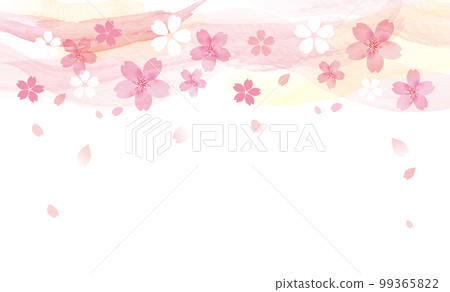 Gentle cherry blossom background illustration 99365822