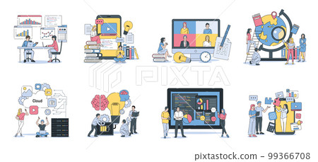 Person business fashionable illustration material 99366708