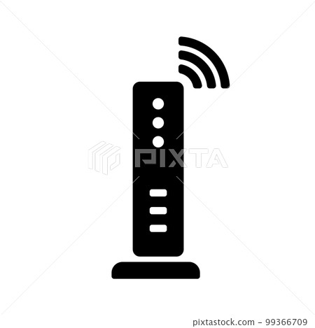 Wi-Fi router (wireless LAN router) vector icon illustration 99366709