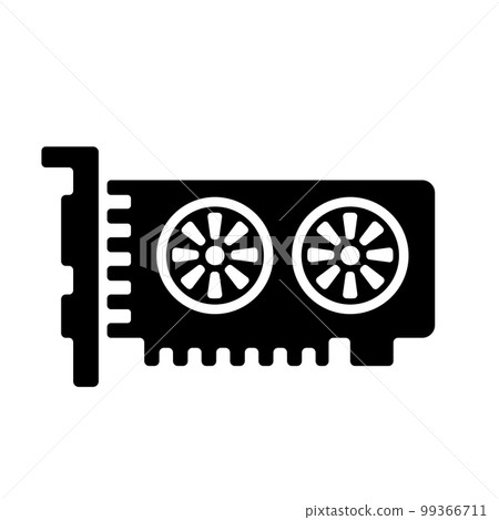 圖形板/圖形卡 (GPU) 矢量圖標說明 圖形板/圖形卡 (GPU) 矢量圖標說明 99366711