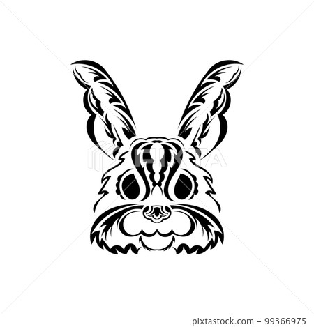 Rabbit head logo. Isolated symbol of 2023. Vector illustration. Rabbit head logo. Isolated symbol of 2023. Vector illustration. 99366975