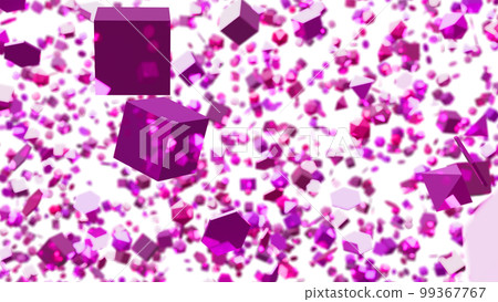 CG cube Many floating blocks 99367767