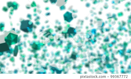 CG cube Many floating blocks 99367772