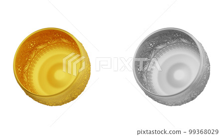 element of gold and silver bowl thai culture from image traced 3d. songkran festival thailand travel. element of gold and silver bowl thai culture from image traced 3d. songkran festival thailand travel. 99368029