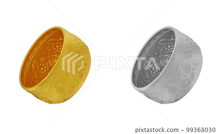 element of gold and silver bowl thai culture from image traced 3d. songkran festival thailand travel. element of gold and silver bowl thai culture from image traced 3d. songkran festival thailand travel. 99368030