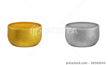 element of gold and silver bowl thai culture from image traced 3d. songkran festival thailand travel. element of gold and silver bowl thai culture from image traced 3d. songkran festival thailand travel. 99368044