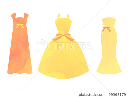 水彩風格可愛的衣服素材 水彩風格可愛的衣服素材 99368179
