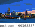 Beautiful evening view of Yokohama Port 99368887