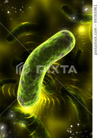 3d rendered Bacteria cells in color background 3d rendered Bacteria cells in color background 99368961
