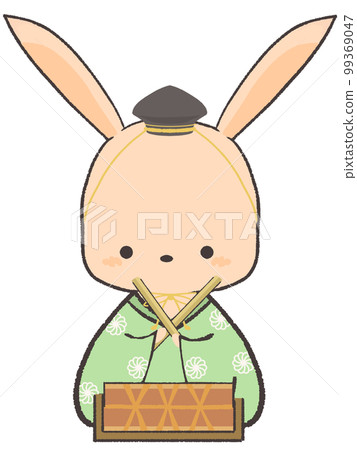 Goninbayashi illustration rabbit drum line included Goninbayashi illustration rabbit drum line included 99369047