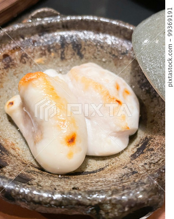 Grilled blowfish milt with salt Grilled blowfish milt with salt 99369191