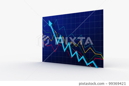 3d rendered arrow isolated on white background 99369421