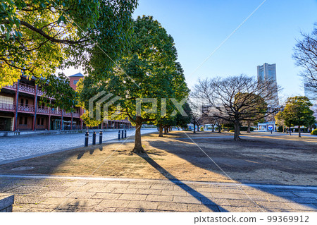 Yokohama landscape with red bricks 99369912