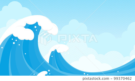 大浪藍天風景（橫16:9） 99370462