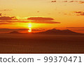 Sunrise from Kunashiri Island, Shiretoko Peninsula in winter 99370471