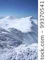 Mt. Rausu and Mt. Chienbetsu viewed from Mt. Higashidake on the Shiretoko Peninsula in winter 99370541