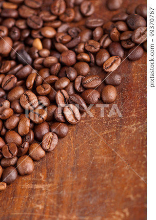 Coffee beans. Closeup of coffee beans with focus Coffee beans. Closeup of coffee beans with focus 99370767