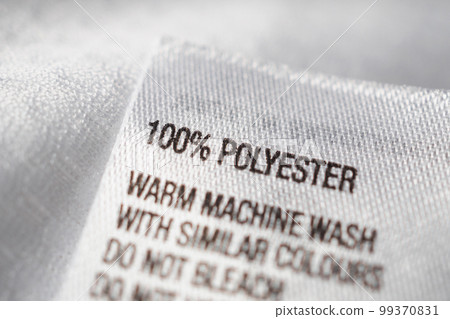Polyester fabric Clothing label with laundry instructions 99370831