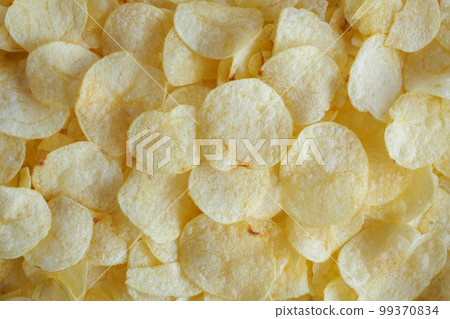 crispy potato chips snack texture background crispy potato chips snack texture background 99370834