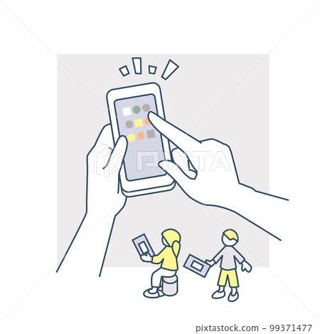 Tap an app. Actions to access information 99371477