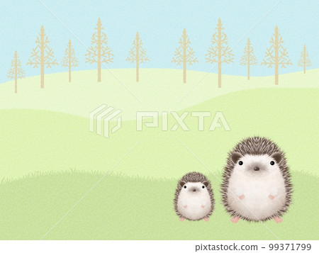 Hedgehog background (drawing paper) 99371799