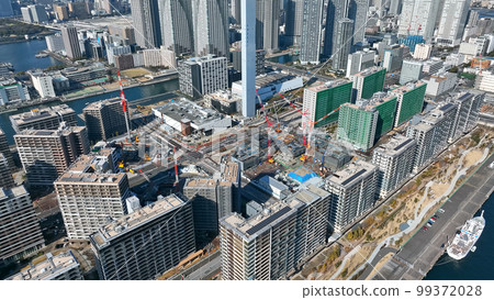 城市建築工地鳥瞰圖 城市建築工地鳥瞰圖 99372028