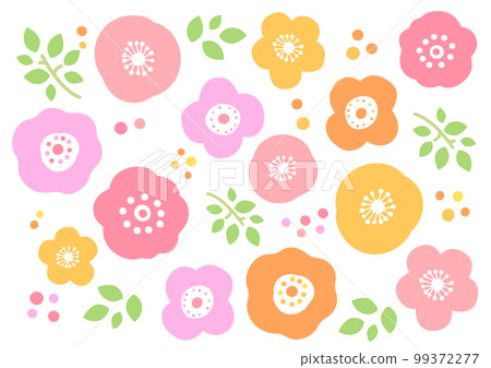 nordic cute flower material 99372277