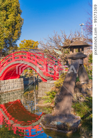 (東京)龜戶天神神社琴柱燈籠和太鼓橋(恩納橋) (東京)龜戶天神神社琴柱燈籠和太鼓橋(恩納橋) 99373369