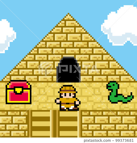 Exploration game style pixel art field screen small 99373681