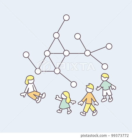 網絡中的家庭。重視人際關係 99373772