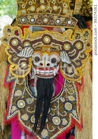 Sacred Beast Barong made from Grain / World Heritage Taman Ayun Temple (Bali, Indonesia) 99374361