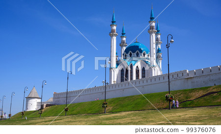 Kazan Kremlin under blue sky in summer, Tatarstan, Russia Kazan Kremlin under blue sky in summer, Tatarstan, Russia 99376076