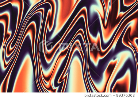 Fire Liquid Iridescent Background. Iridescent chrome wavy gradient abstract background, holographic fire texture, liquid surface, ripples, reflection 99376308