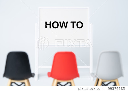 A whiteboard with HOW TO written on it 99376685