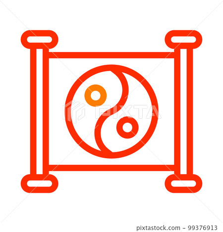 chinese icon new year duocolor red style illustration vector perfect. chinese icon new year duocolor red style illustration vector perfect. 99376913