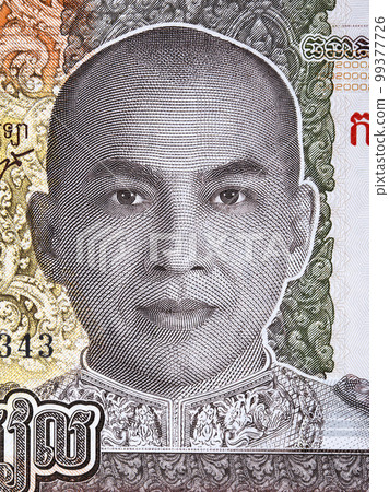 King Norodom Sihamoni from Cambodian money 99377726